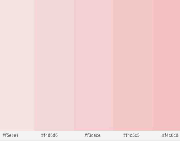 Pastel pink and white color palette hex codes