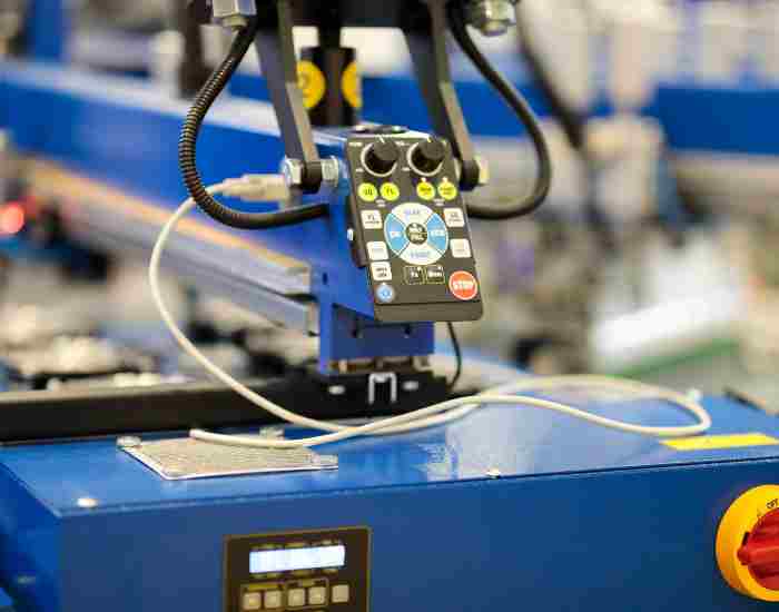controls of t-shirt screen printing rotary machine