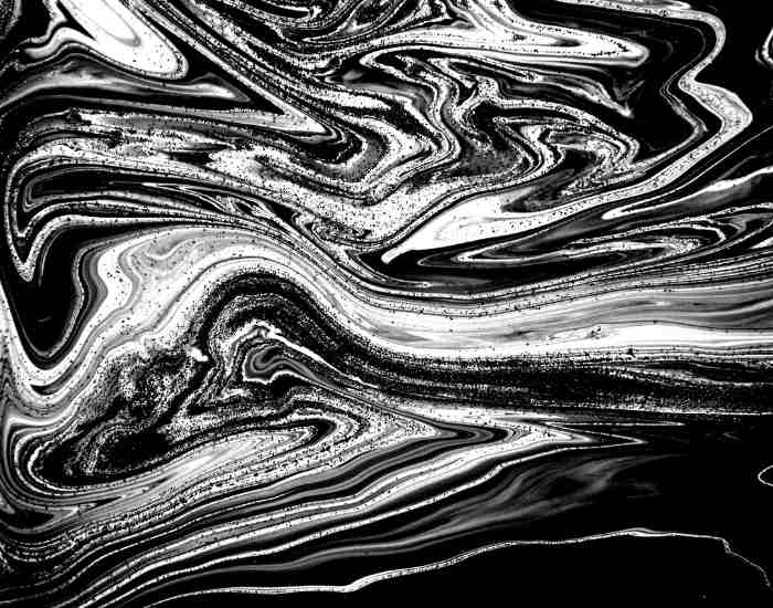 Black and White Abstract Marble Acrylic Background.